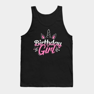 'Unicorn Birthday Girl' Cute Birthday Unicorn Gift Tank Top